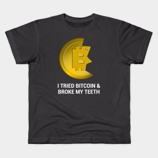 Bitcoin Teeth (dark) Kids T-Shirt